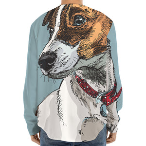 Drawing Jack Russell Terrier Print Long Sleeve Baseball Jersey