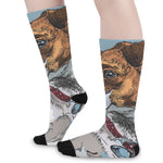 Drawing Jack Russell Terrier Print Long Socks