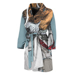 Drawing Jack Russell Terrier Print Men's Bathrobe