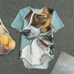 Drawing Jack Russell Terrier Print Men's Bodysuit