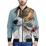 Drawing Jack Russell Terrier Print Men's Bomber Jacket