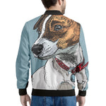 Drawing Jack Russell Terrier Print Men's Bomber Jacket