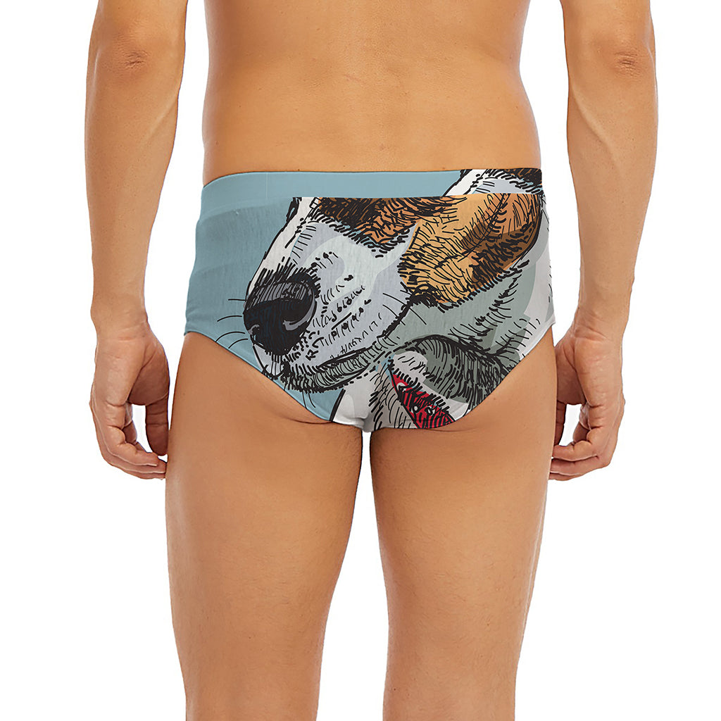 Drawing Jack Russell Terrier Print Men's Briefs