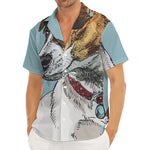 Drawing Jack Russell Terrier Print Men's Deep V-Neck Shirt