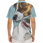Drawing Jack Russell Terrier Print Men's Deep V-Neck Shirt