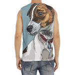 Drawing Jack Russell Terrier Print Men's Fitness Tank Top