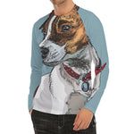 Drawing Jack Russell Terrier Print Men's Long Sleeve Rash Guard