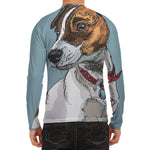 Drawing Jack Russell Terrier Print Men's Long Sleeve Rash Guard
