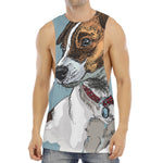 Drawing Jack Russell Terrier Print Men's Muscle Tank Top