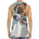 Drawing Jack Russell Terrier Print Men's Muscle Tank Top