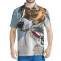 Drawing Jack Russell Terrier Print Men's Polo Shirt