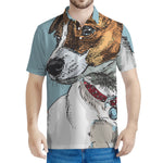 Drawing Jack Russell Terrier Print Men's Polo Shirt