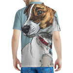 Drawing Jack Russell Terrier Print Men's Polo Shirt
