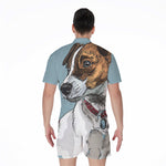 Drawing Jack Russell Terrier Print Men's Rompers