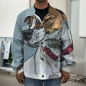 Drawing Jack Russell Terrier Print Men's Shirt Jacket