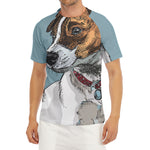 Drawing Jack Russell Terrier Print Men's Short Sleeve Rash Guard