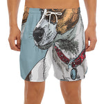 Drawing Jack Russell Terrier Print Men's Split Running Shorts