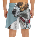 Drawing Jack Russell Terrier Print Men's Split Running Shorts