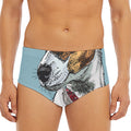 Drawing Jack Russell Terrier Print Men's Triangle Swim Briefs