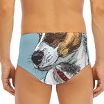Drawing Jack Russell Terrier Print Men's Triangle Swim Briefs