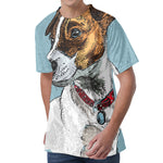 Drawing Jack Russell Terrier Print Men's Velvet T-Shirt