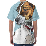 Drawing Jack Russell Terrier Print Men's Velvet T-Shirt