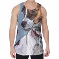Drawing Jack Russell Terrier Print Men's Velvet Tank Top