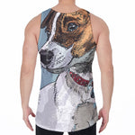 Drawing Jack Russell Terrier Print Men's Velvet Tank Top