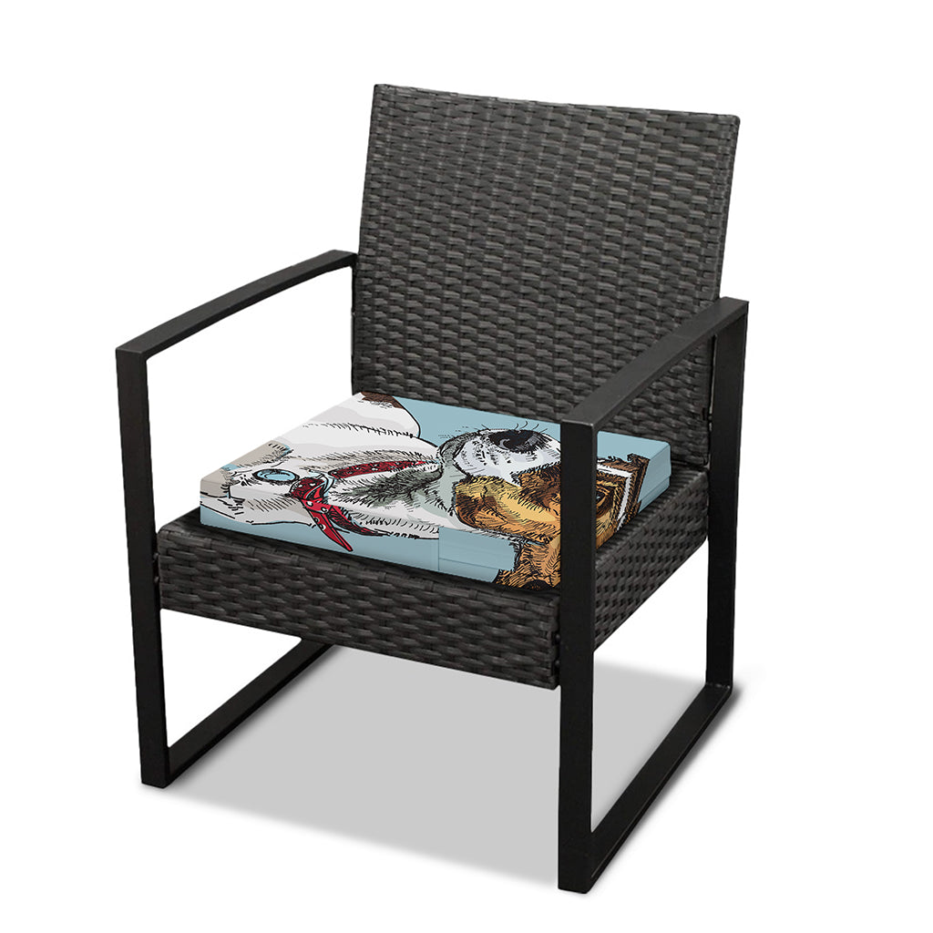 Drawing Jack Russell Terrier Print Outdoor Seat Cushion Cover