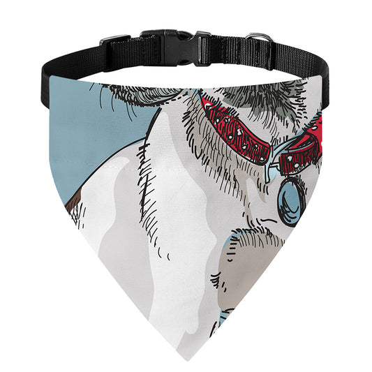 Drawing Jack Russell Terrier Print Over The Collar Dog Bandana