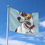 Drawing Jack Russell Terrier Print Polyester Flag