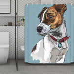 Drawing Jack Russell Terrier Print Polyester Shower Curtain