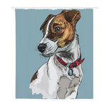 Drawing Jack Russell Terrier Print Polyester Shower Curtain