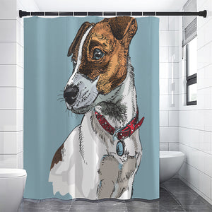 Drawing Jack Russell Terrier Print Premium Shower Curtain