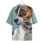 Drawing Jack Russell Terrier Print Rayon Hawaiian Shirt