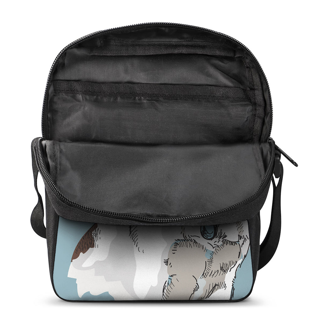 Drawing Jack Russell Terrier Print Rectangular Crossbody Bag