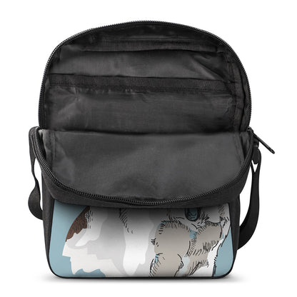 Drawing Jack Russell Terrier Print Rectangular Crossbody Bag