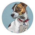 Drawing Jack Russell Terrier Print Round Blanket