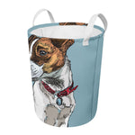 Drawing Jack Russell Terrier Print Round Laundry Basket