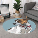 Drawing Jack Russell Terrier Print Round Rug