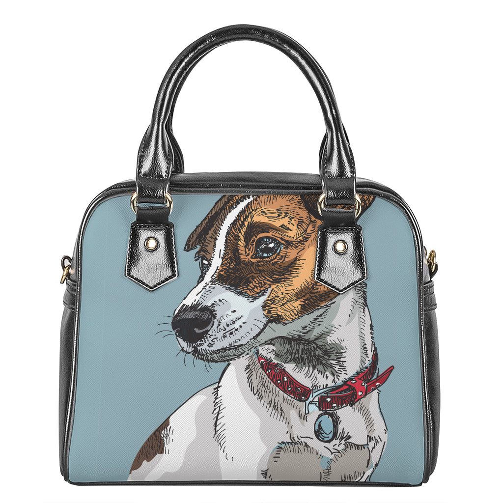 Drawing Jack Russell Terrier Print Shoulder Handbag