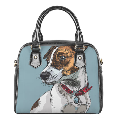Drawing Jack Russell Terrier Print Shoulder Handbag