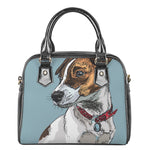 Drawing Jack Russell Terrier Print Shoulder Handbag