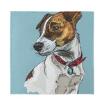 Drawing Jack Russell Terrier Print Silk Bandana