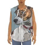Drawing Jack Russell Terrier Print Sleeveless Baseball Jersey