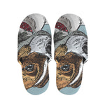 Drawing Jack Russell Terrier Print Slippers