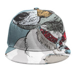 Drawing Jack Russell Terrier Print Snapback Cap