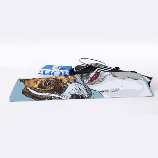 Drawing Jack Russell Terrier Print Sports Towel