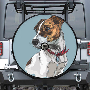 Drawing Jack Russell Terrier Print Tire Cover With Camera Hole