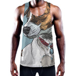 Drawing Jack Russell Terrier Print Training Tank Top